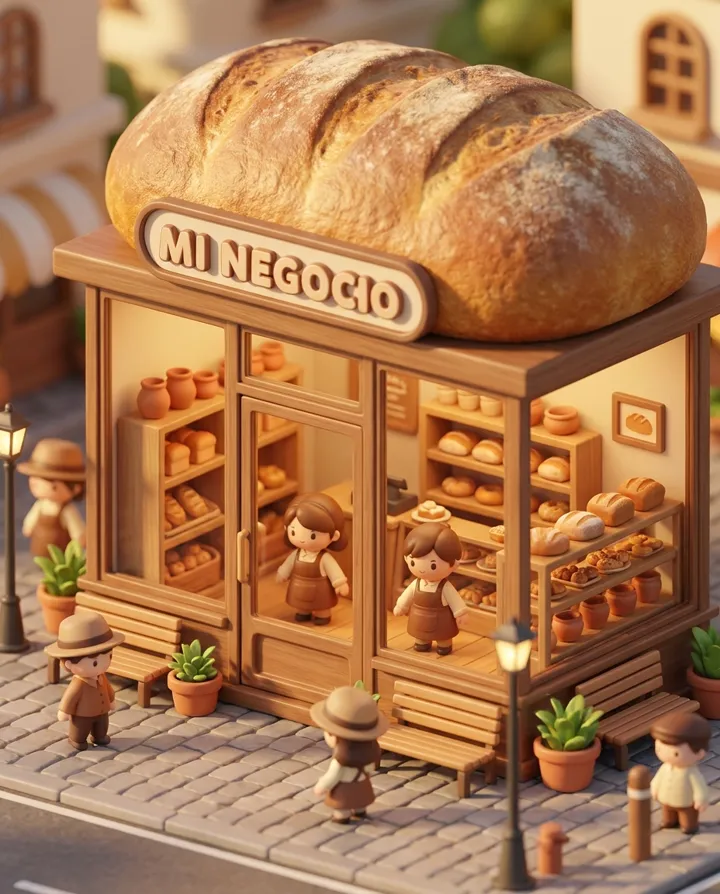 Una panadería convertida en maqueta en miniatura
